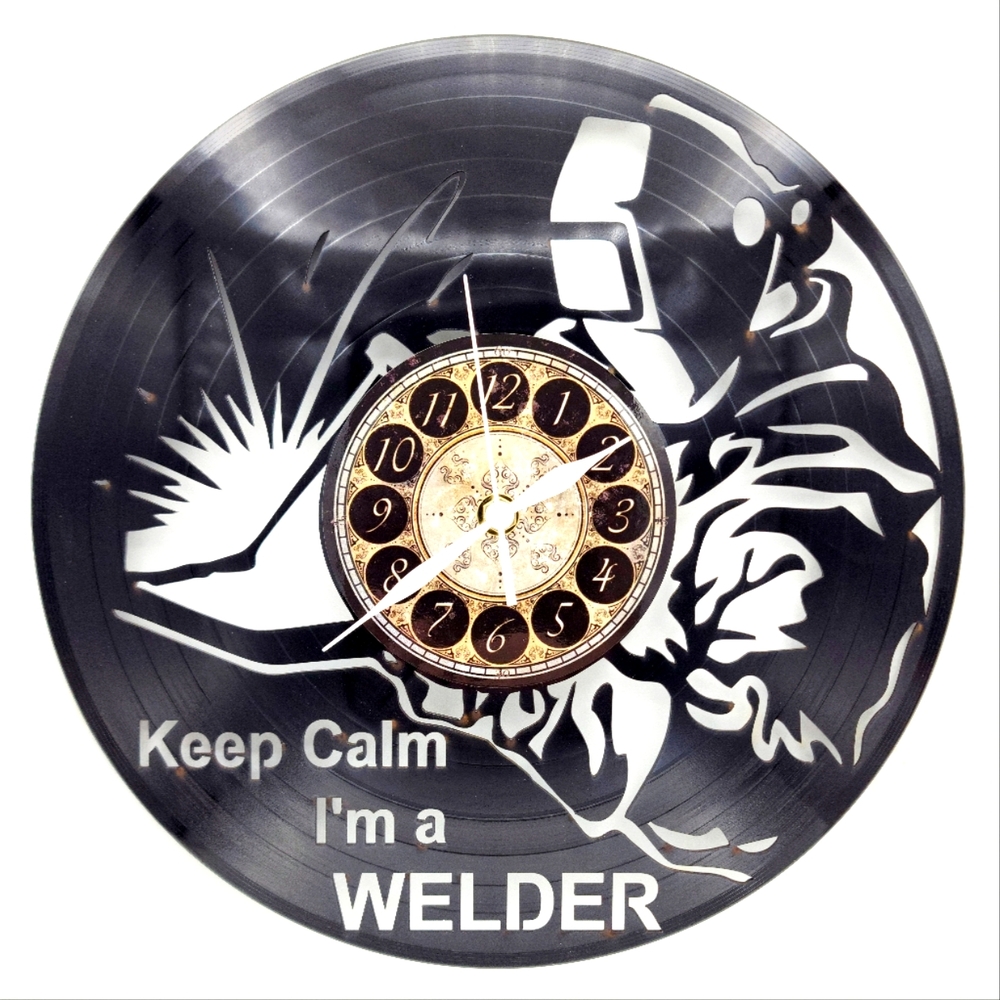 WELDER vinyl record clock